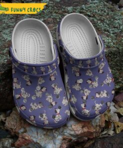 Funny Light Purple Dalmatian Dog Crocs Sandals