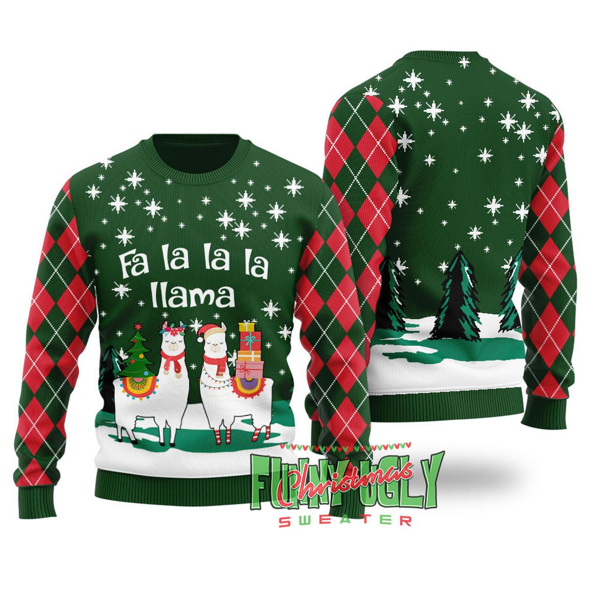 Funny Reindeer Christmas Tree Ugly Sweater