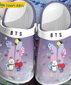 Funny Logo And Bt21 Bts Crocs Slippers