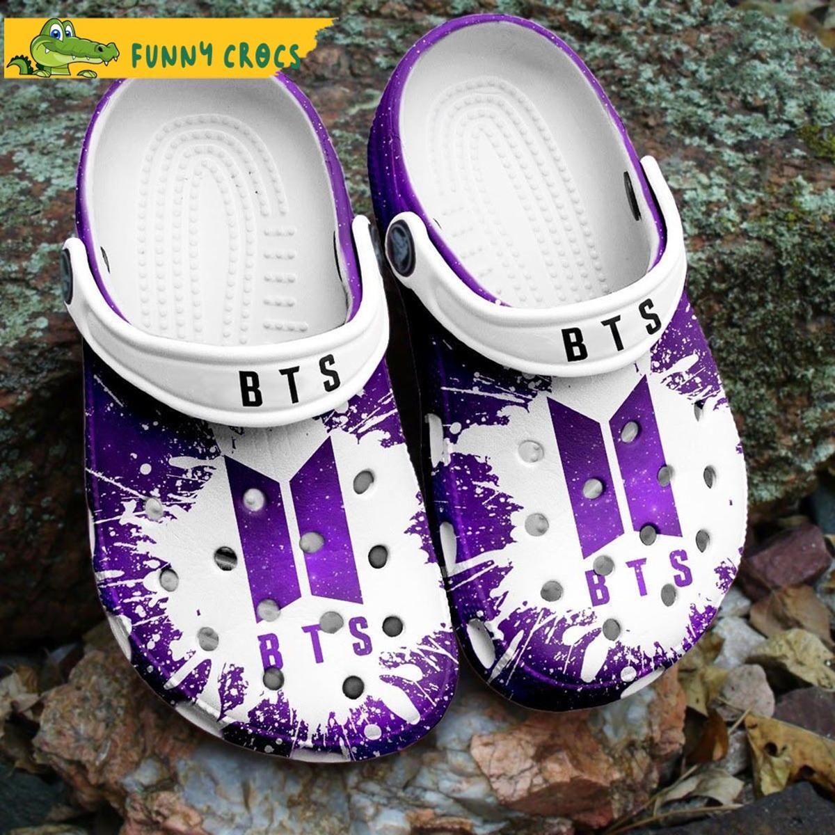 Funny Logo Bts Pink Crocs Sandals