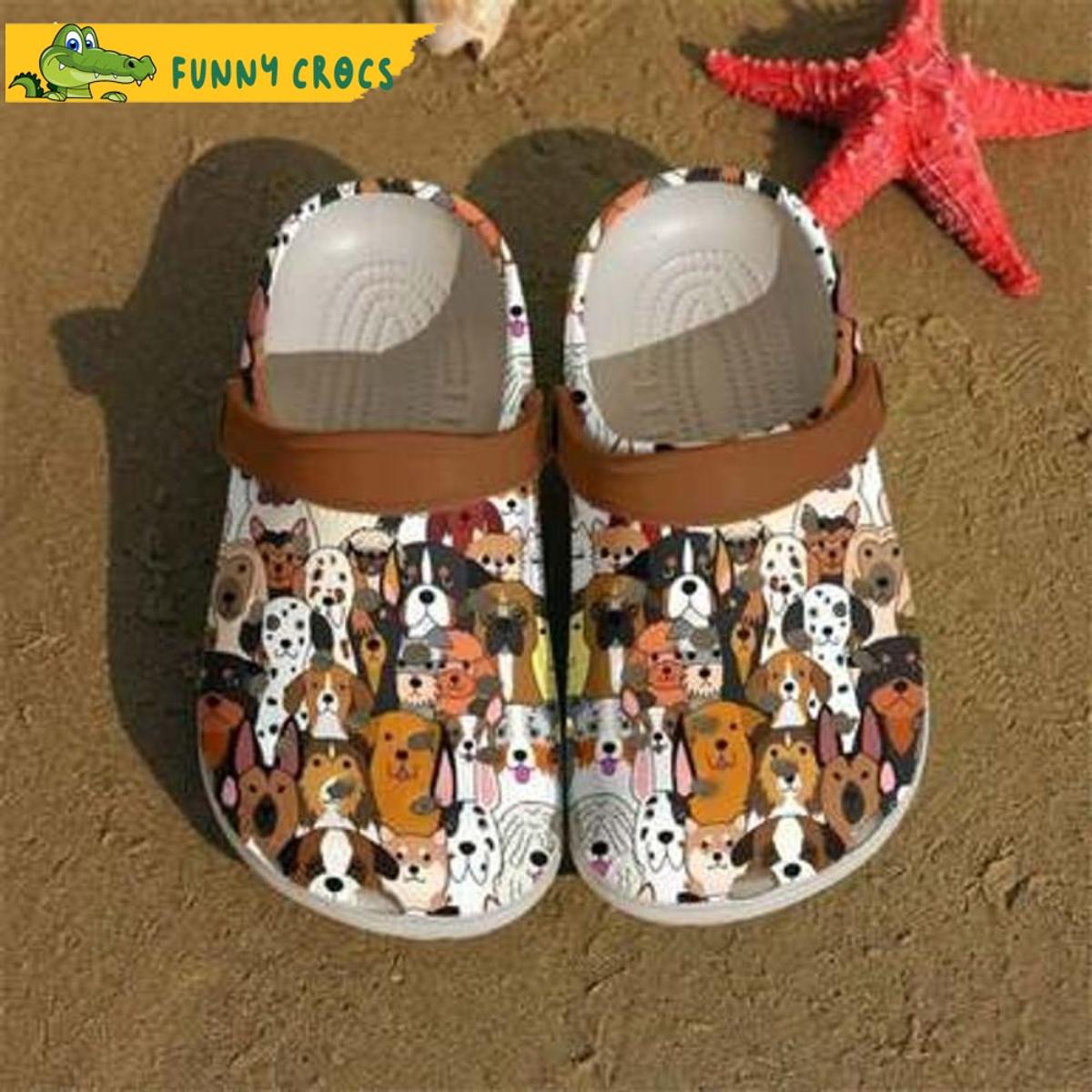 Funny Leather Old Dog Crocs Clog Shoes