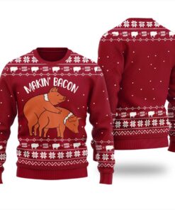 Funny Making Bacon Christmas Sweater