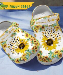 Sunflower White Crocs Shoes