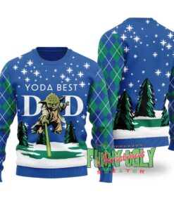 Funny Master Yoda Best Dad Star Wars Christmas Sweater