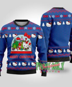 Funny Merry Christmas Hello Kitty Ugly Sweater