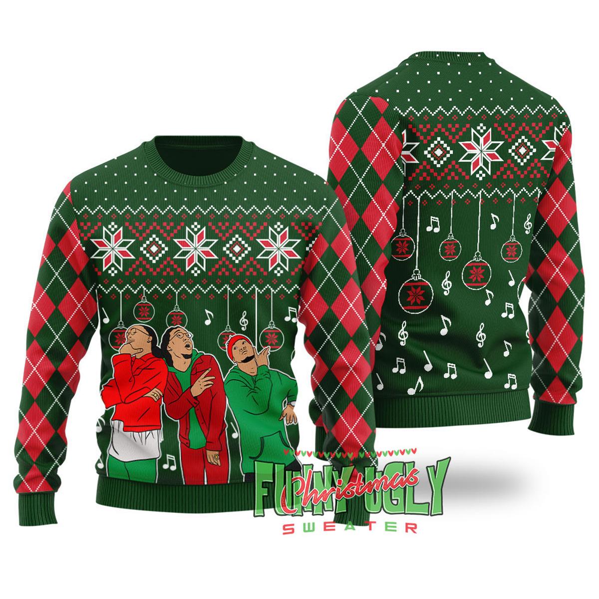 Funny Self-driving Sled Ugly Sweater