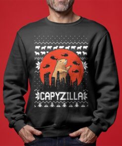 Funny Monster Capybara Christmas Christmas Sweater Womens