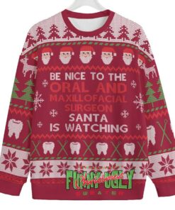 Funny Oral And Maxillofacial Surgeon Womens Ugly Christmas Sweater