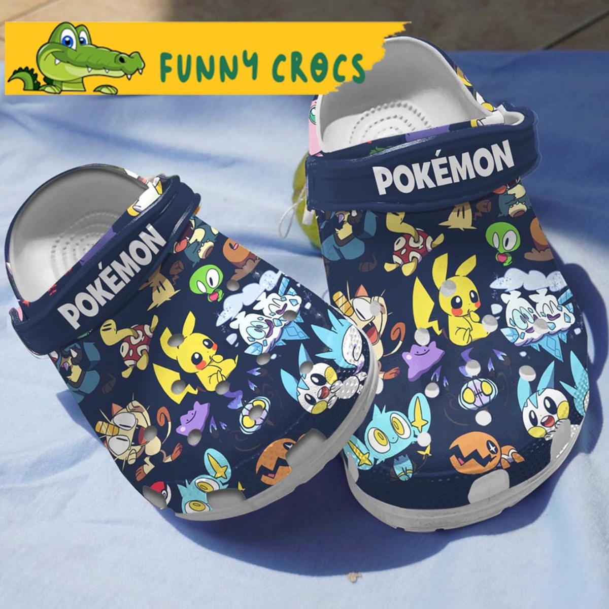 Funny Facial Emotions Of Pikachu Crocs Clog Slippers