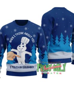 Funny Pillsbury Doughboy Ugly Sweater Blue