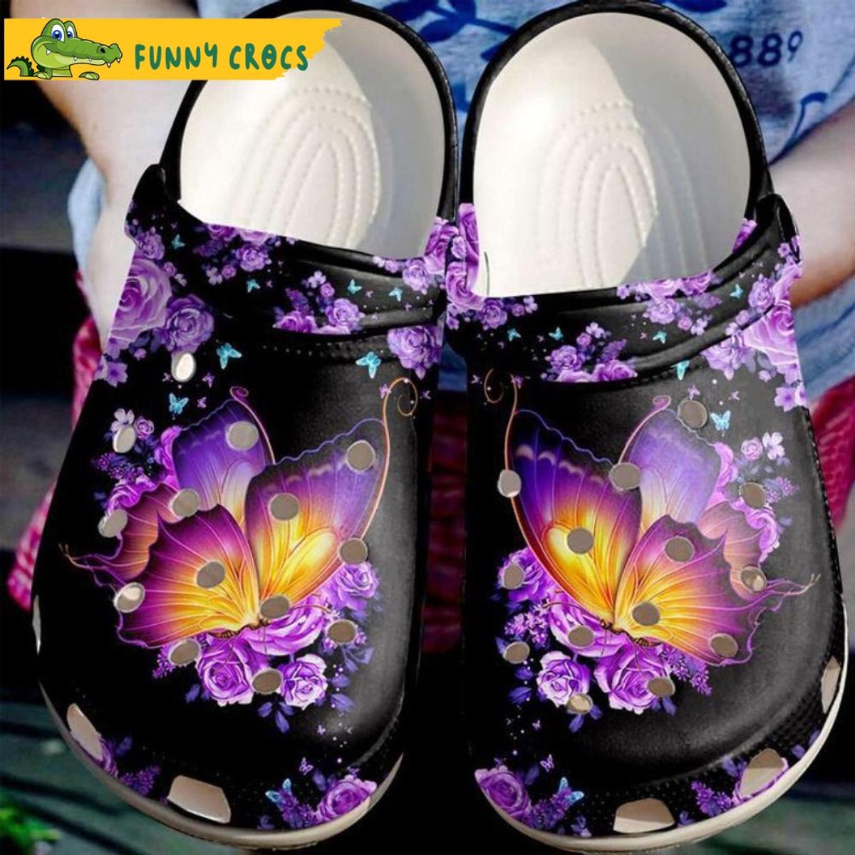 Funny M Butterfly Crocs Slippers