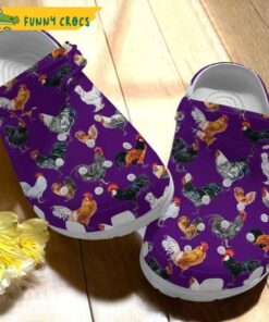 Funny Purple Chicken Crocs Sandals