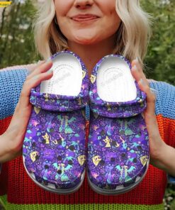 Funny Purple Pattern Pokemon Crocs Clog Slippers