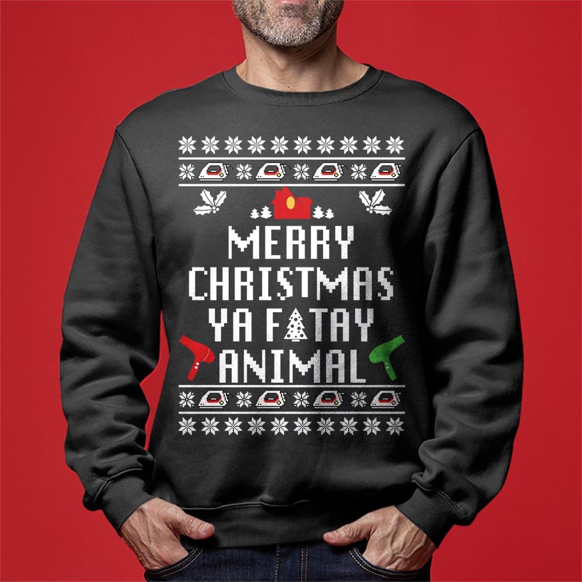 Mens Meowy Christmas Ugly Sweater