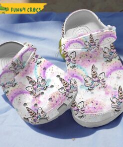 Funny Rainbow Unicorn Crocs Clog Slippers