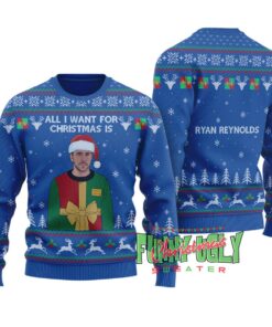 Funny Ryan Reynolds Ugly Christmas Sweater