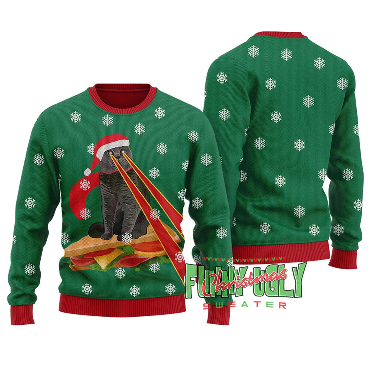 Funny Hamburger Drax Christmas Ugly Sweater