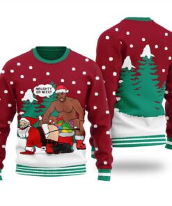 Funny Santa Barry Wood Ugly Sweater