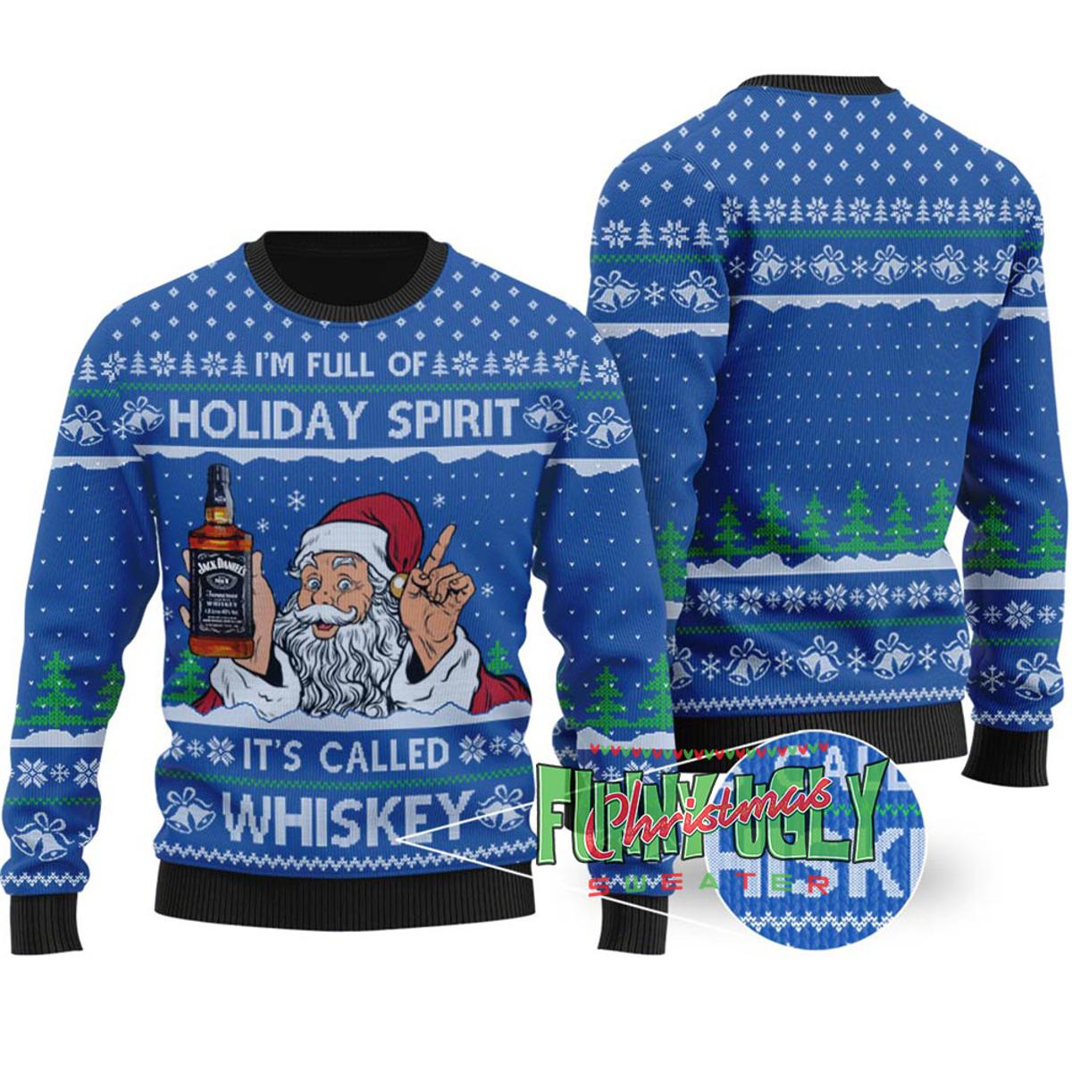 Funny Drinking Santa Christmas Sweaters Women