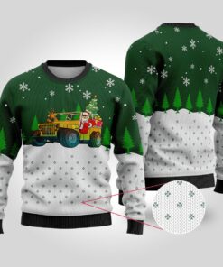 Funny Santa Jeep Ugly Xmas Sweater