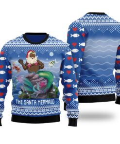 Funny Santa Mermaid Ugly Sweaters