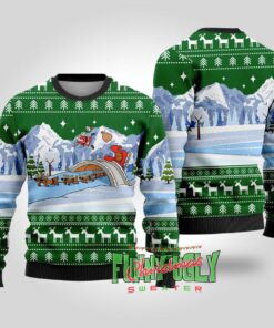 Funny Santa’s Sleigh Ugly Sweater