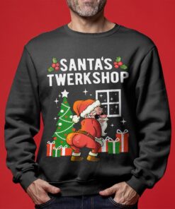 Funny Santa’s Twerkshop Funny Christmas Sweaterss