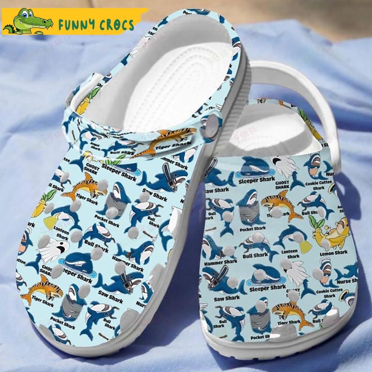 Customized Shark Faces Crocs Clog Shoes