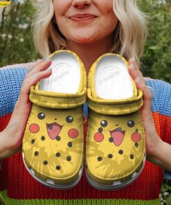 Funny Smile Pikachu Pokemon Crocs Sandals