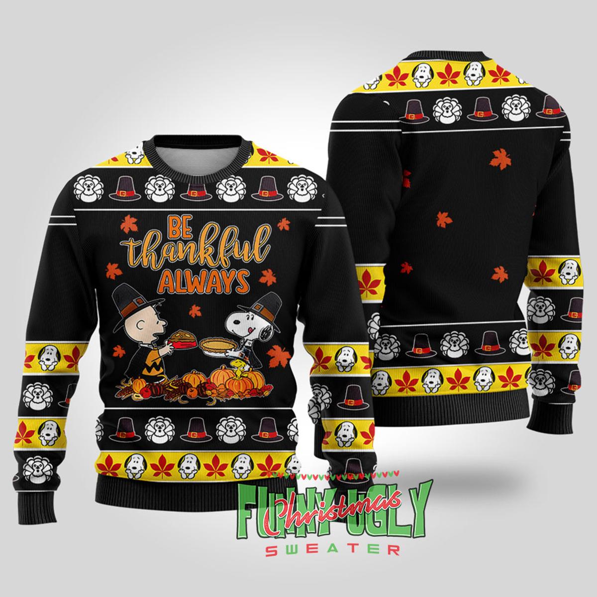 The Peanuts Thanksgiving Sweaters