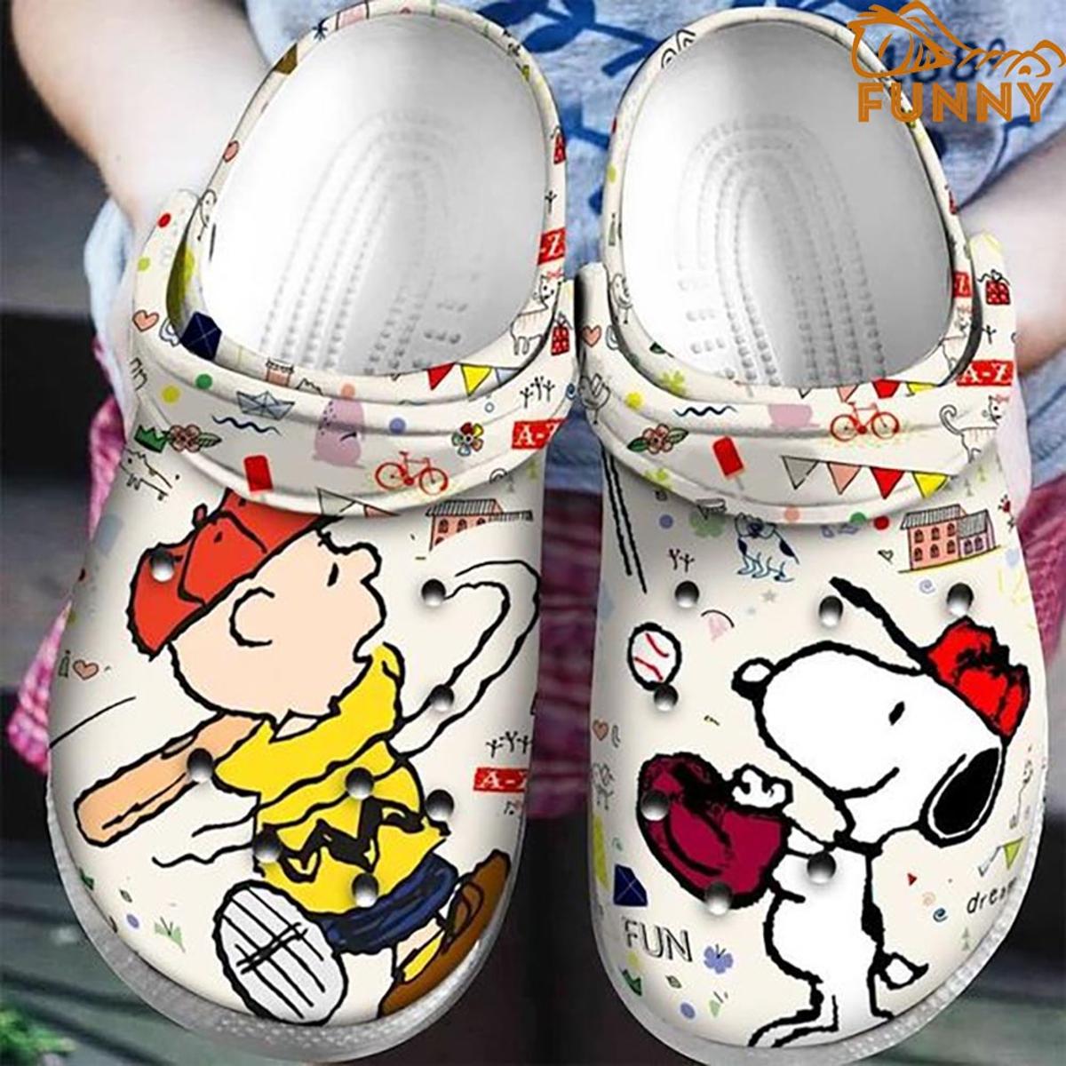 Custom Disney Listening To Music Snoopy Crocs Shoes