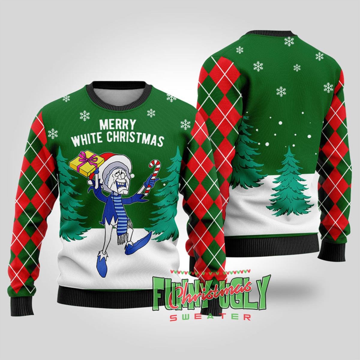 Funny Super Mario Mens Ugly Christmas Sweater