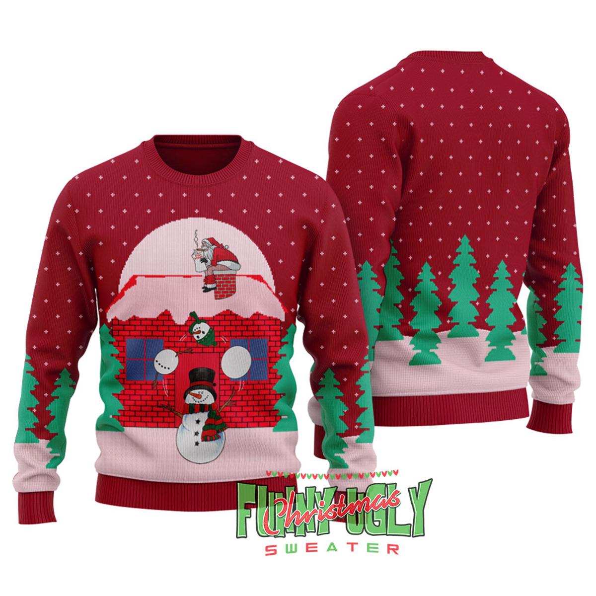 Naughty Santa Funny Ugly Sweaters