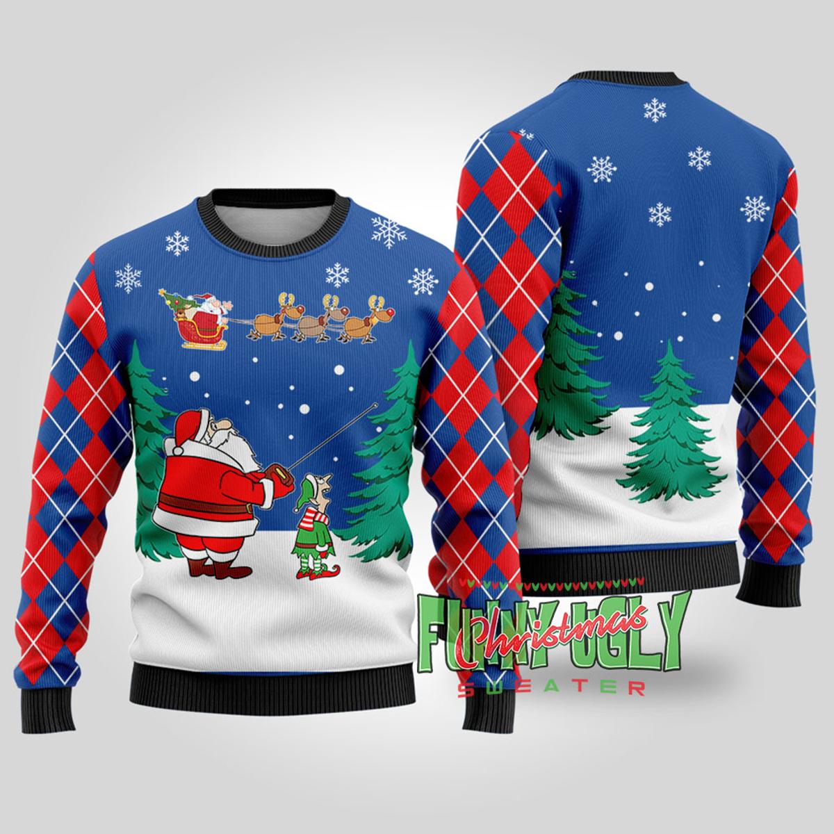 Ho Ho Ho Spooky Funny Christmas Sweater