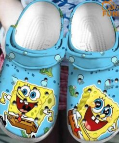 Funny Spongebob Blue Crocs Clog