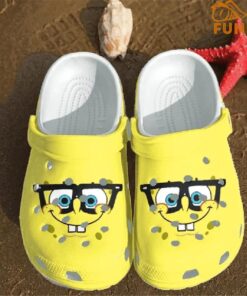 Funny Spongebob Glasses Crocs Sandals