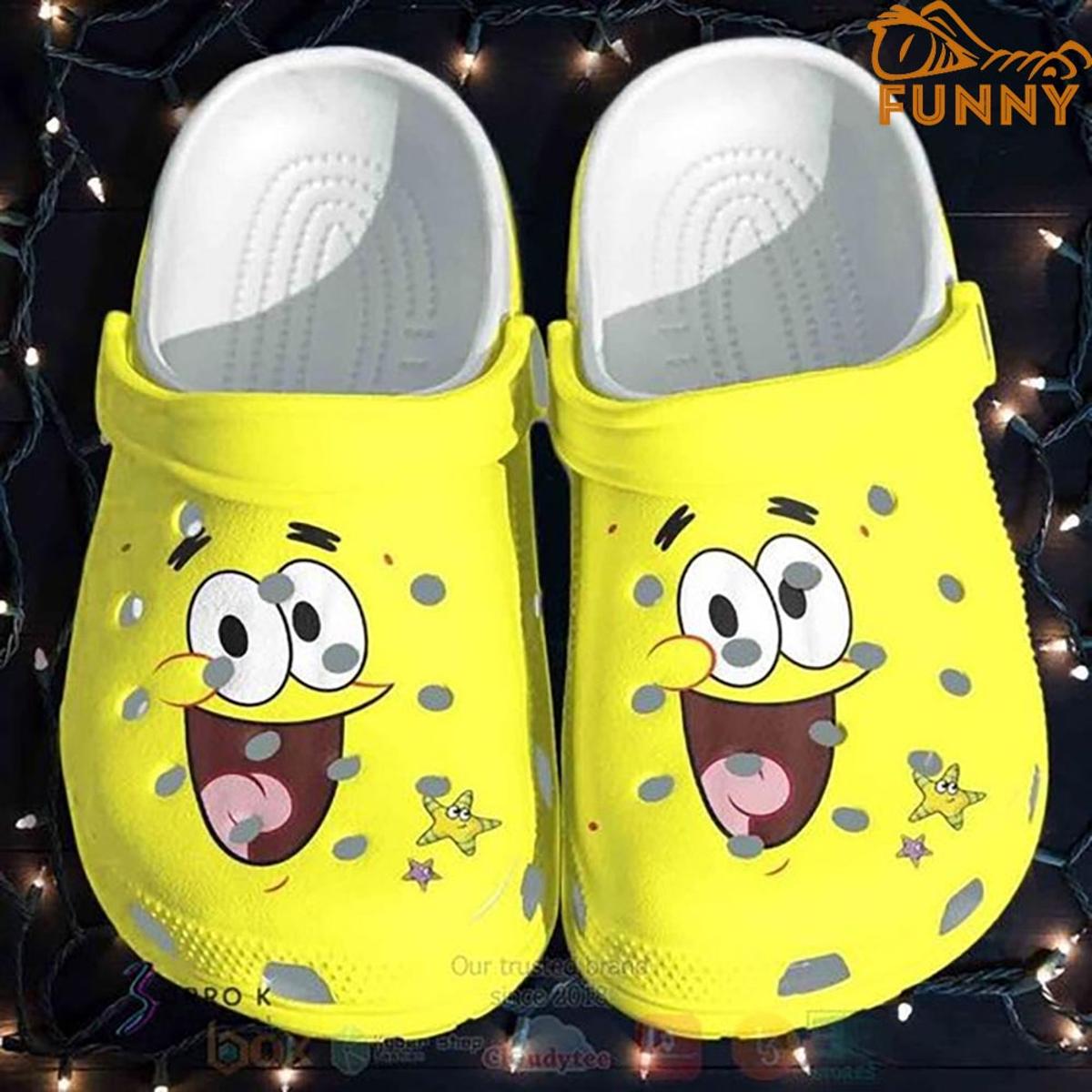 Funny Spongebob Squarepants Pattern Crocs Clog Shoes