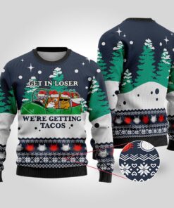 Funny Tacos Cat Christmas Sweater