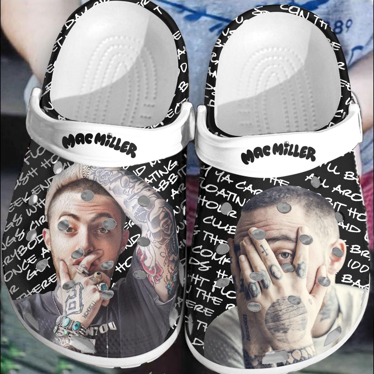 Funny Tattoo Mac Miller Crocs Sandals