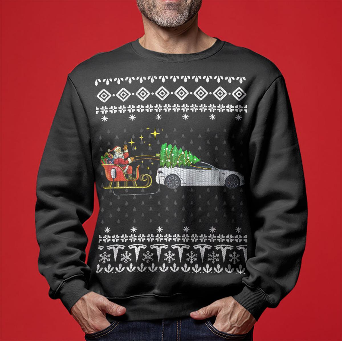 Funny Xmas Sweater Ford Car