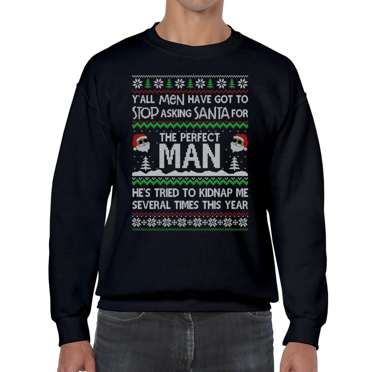 Funny The Perfect Man Christmas Sweaters Women