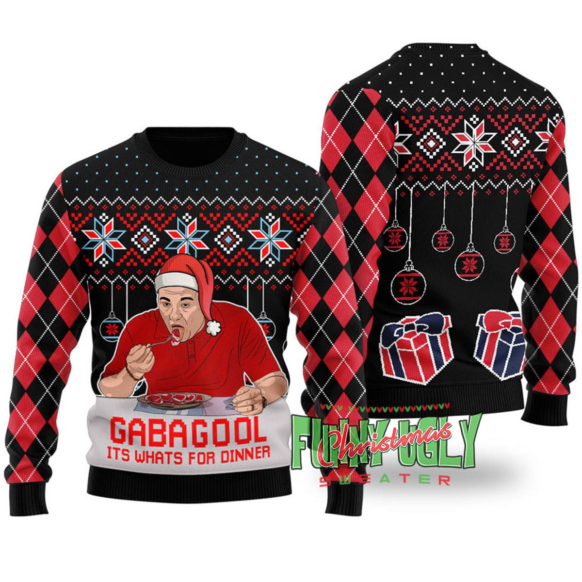 Funny Tony Soprano Gabagool Christmas Sweater