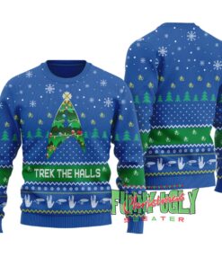 Funny Trek The Hall Funny Ugly Christmas Sweater