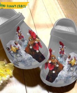 Funny Trio Chicken Gifts Crocs Clog Shoes