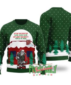 Funny Up On The Housetop Ugly Christmas Sweater