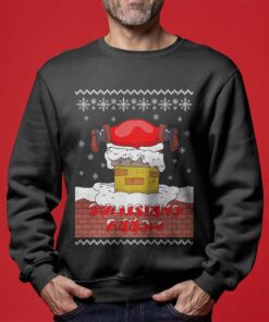 Santa Naughty Center Ugly Xmas Sweater