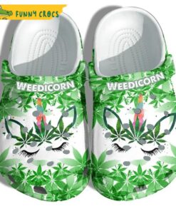 Funny Weedicorn Cannabis Crocs Clog Slippers