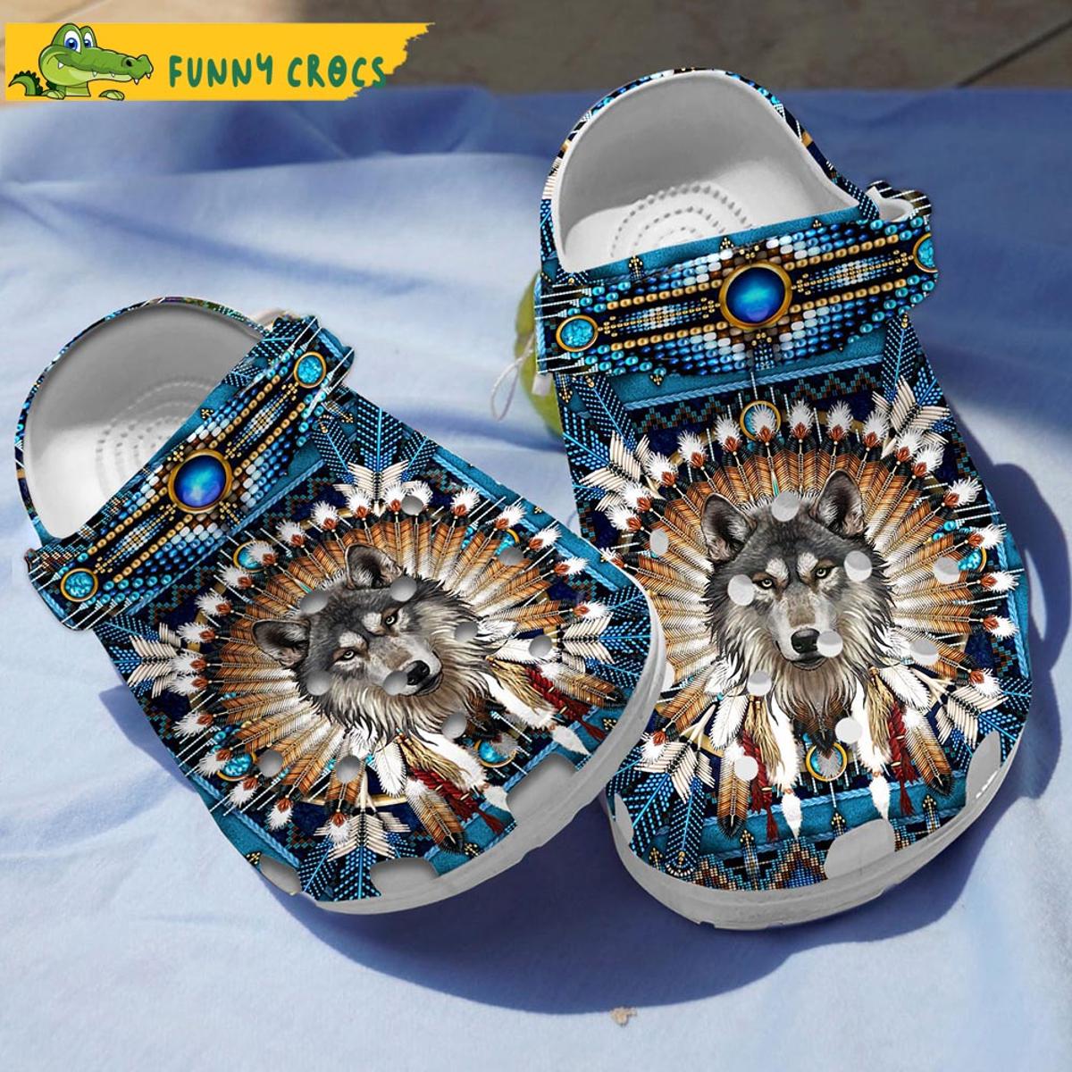 Funny Design Native American Crocs Clog Shoes