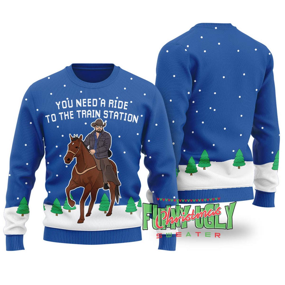 Funny New Year First Rule Funny Christmas Sweaters