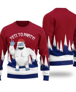 Funny Yeti To Party Ugly Christmas Sweater